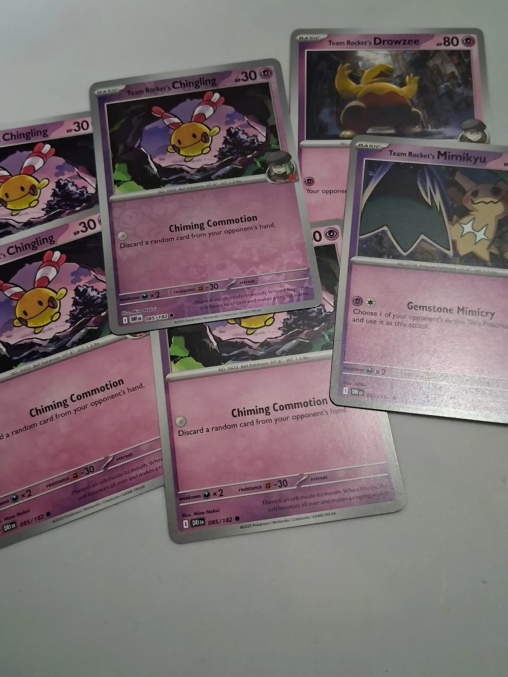 52 Team Rocket Mixed Card Lot ~ ☆Near Mint☆ ~ Murkrow IR Persian Moltres DRI